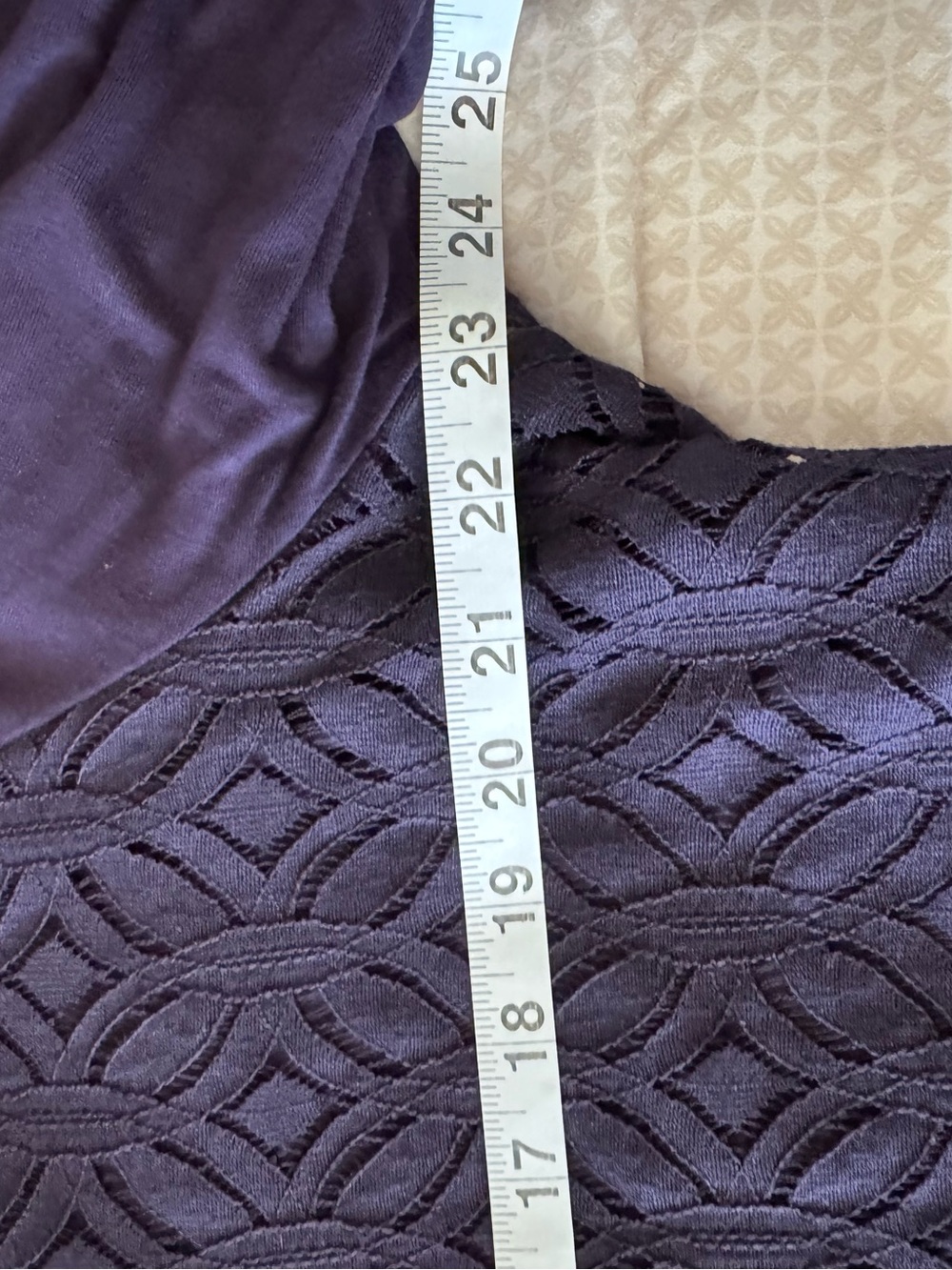 Croft & Barrow Mixed Media Lace
Blouse Plum Purple Plus Size 2X
3/4 Sleeve -NWOT - Picture 7 of 9